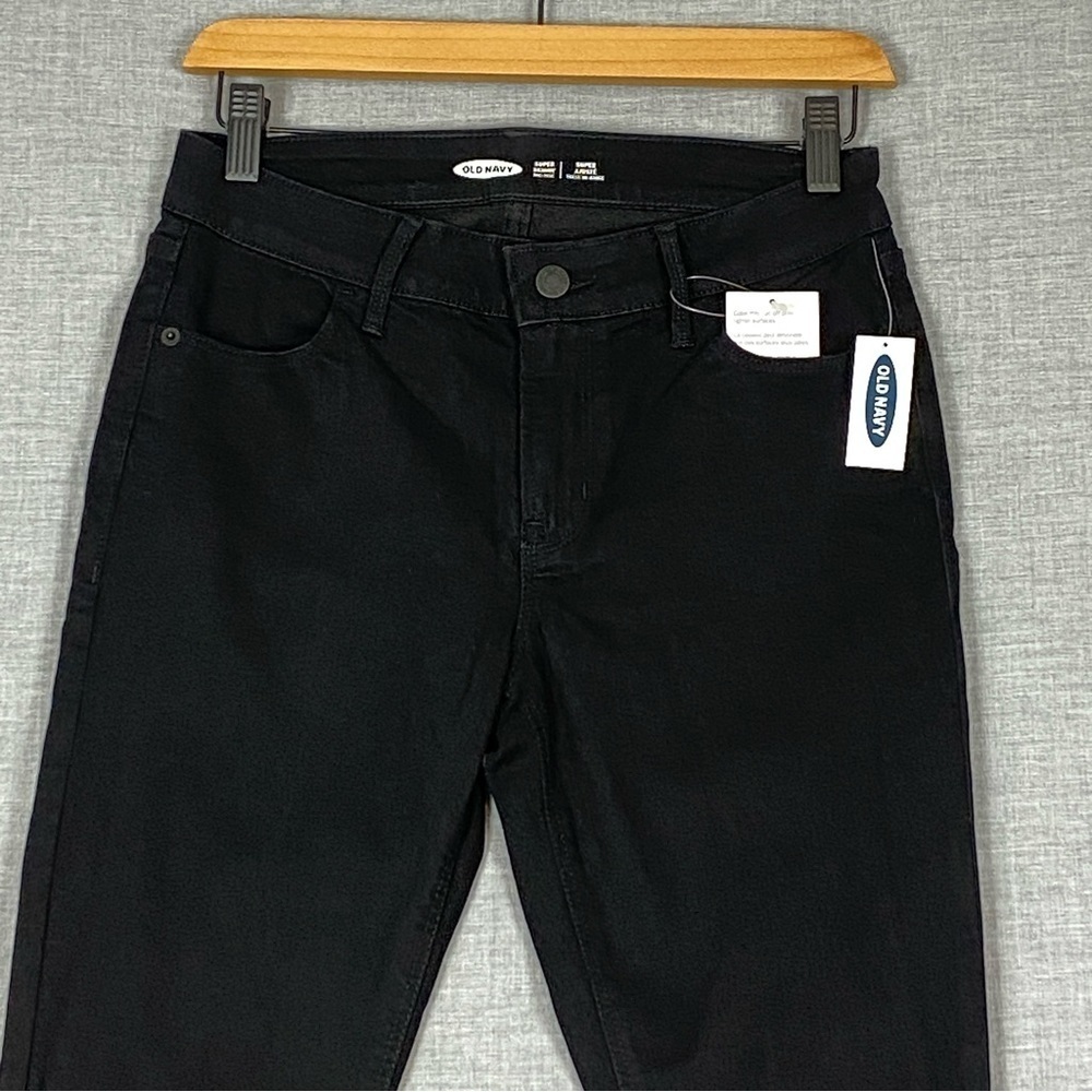 Old Navy NEW Super Skinny Mid Rise Black Jeans Size 4 - Picture 3 of 11